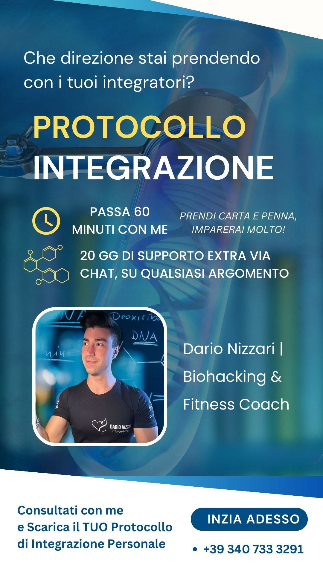 PROTOCOLLO INTEGRAZIONE PERSONALIZZATO con Dario Nizzari | Biohacking & Fitness Coach